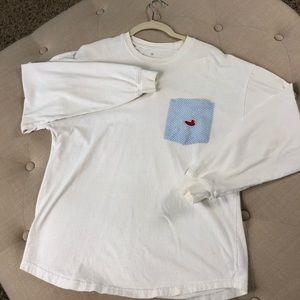 Southern marsh white long sleeve tee